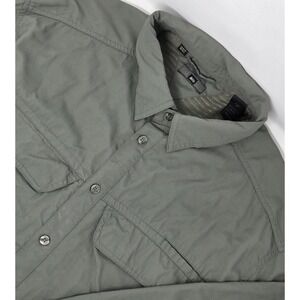 REI UPF 50+ Mens XL Roll & Long Sleeve Button Down Green Vented Hiking Shirt